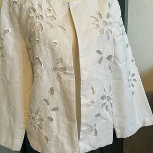 Carole Little White Jacket Size Small.